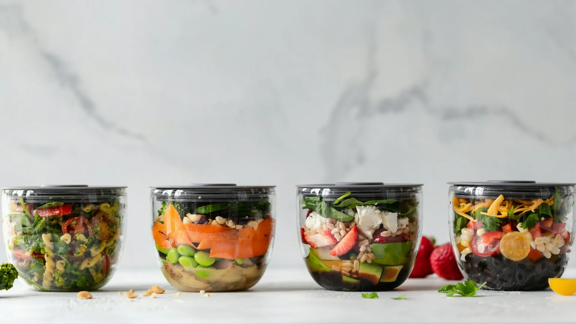 Different meal prep contents showcasing the best types of meal preps