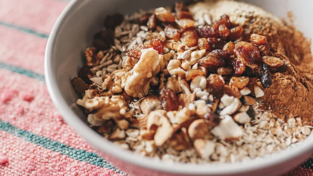 Meal Prep High Protein Breakfast Nuts and Oats