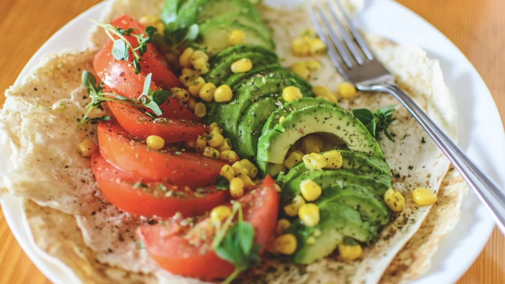 A full-on avocado dish that is a good inspiration for vegetarian breakfast meal prep recipes
